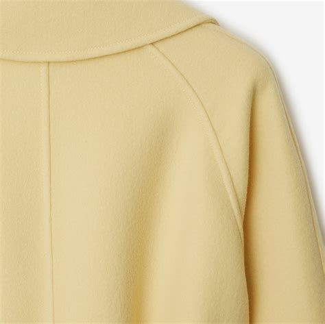 burberry peak lapel cashmere wrap coat|Cashmere Wrap Coat in Daffodil .